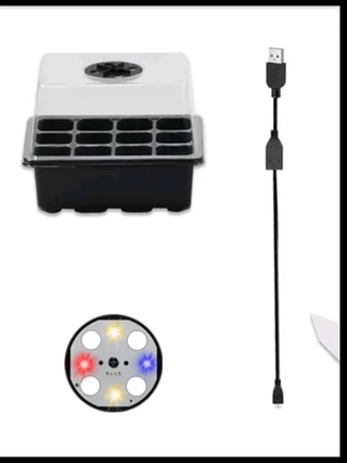 Набір міні-парник звичайний, на 12 комірок, з лампами для рослин